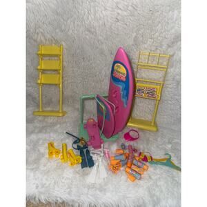 Vintage Barbie 80s California Dream Barbie Surf N Shop Store Surf Board Skates